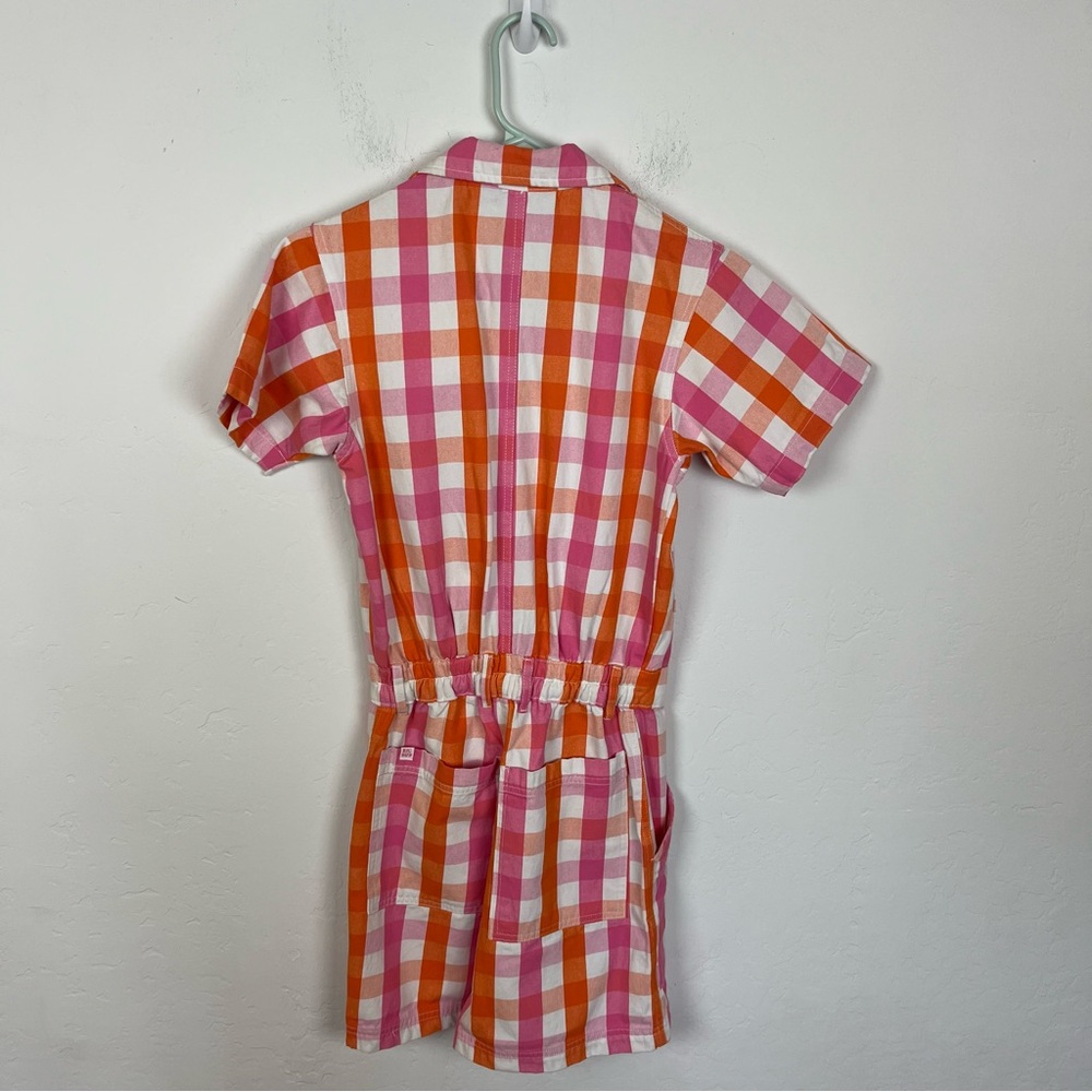 Big Bud Press Pink and Orange Checkered Jumpsuit - Picture 6 of 9